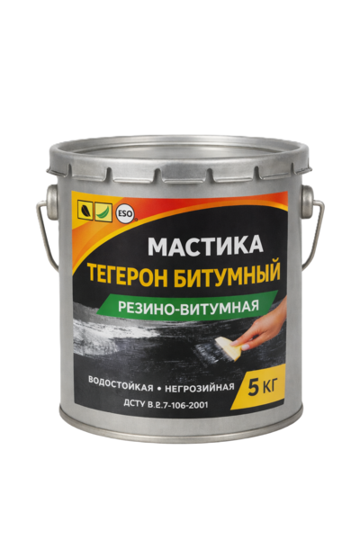 ТЕГЕРОН Битумный ЭКОБИТ ведро 5, 0 кг мастика резино-битумная - main