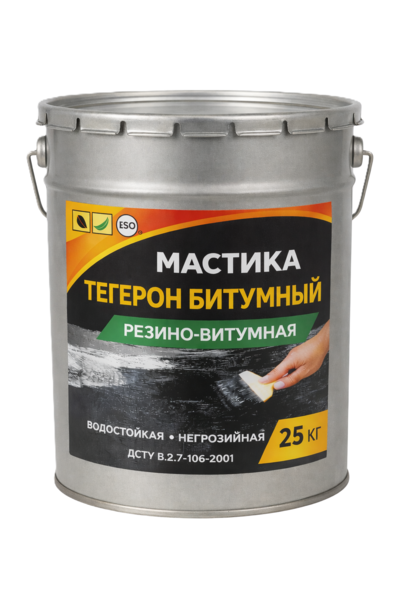 ТЕГЕРОН Битумный ЭКОБИТ ведро 25, 0 кг мастика резино-битумная  - main