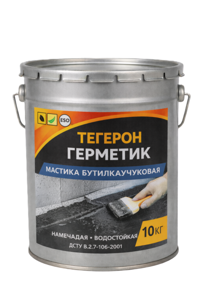 ТЕГЕРОН Герметик ЭКОБИТ ведро 10, 0 кг мастика бутилкаучуковая  - main