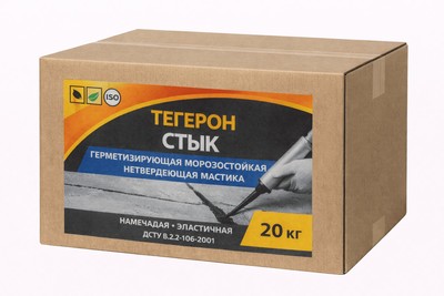 Тегерон Стык Экобит ящик 20 кг герметизирующая морозостойкая мастика - main