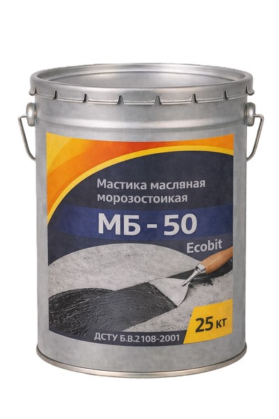 Мастика масляная морозостойкая МБ - 50 Ecobit ведро 25 кг (Холодная)  - main