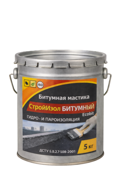 Битумная мастика СтройИзол Битумный ЭКОБИТ ведро 5, 0 кг  - main