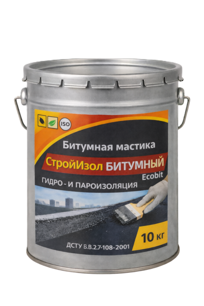 Битумная мастика СтройИзол Битумный ЭКОБИТ ведро 10, 0 кг - main