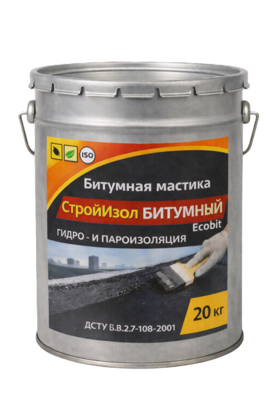 Битумная мастика СтройИзол Битумный ЭКОБИТ ведро 20, 0 кг  - main