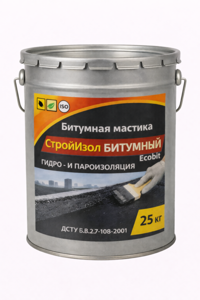 Битумная мастика СтройИзол Битумный ЭКОБИТ ведро 25, 0 кг  - main