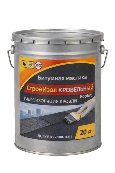 Битумная мастика ведро 20, 0 кг СтройИзол Кровельный Ecobit  - main