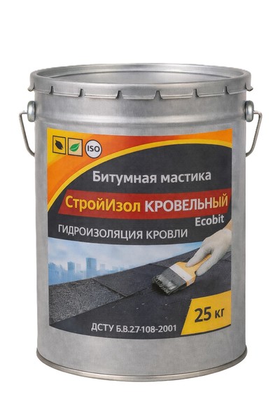 Битумная мастика ведро 25, 0 кг СтройИзол Кровельный Ecobit - main