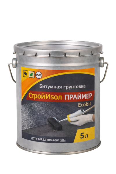 Битумная грунтовка ведро 5, 0 л СтройИзол Праймер ЭКОБИТ - main