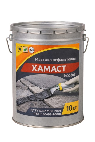 Мастика асфальтовая ХАМАСТ ЭКОБИТ ведро 10, 0 кг ДСТУ Б.В.2.7-108-2001  - main