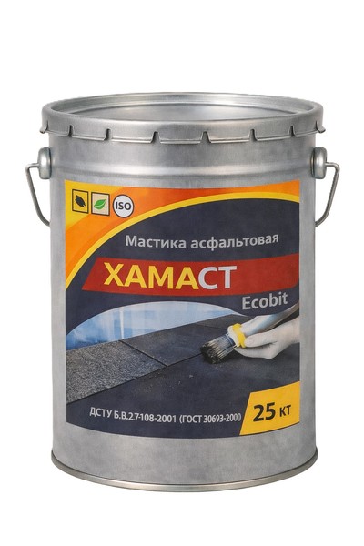 Мастика асфальтовая ХАМАСТ ЭКОБИТ ведро 25, 0 кг ДСТУ Б.В.2.7-108-2001 - main