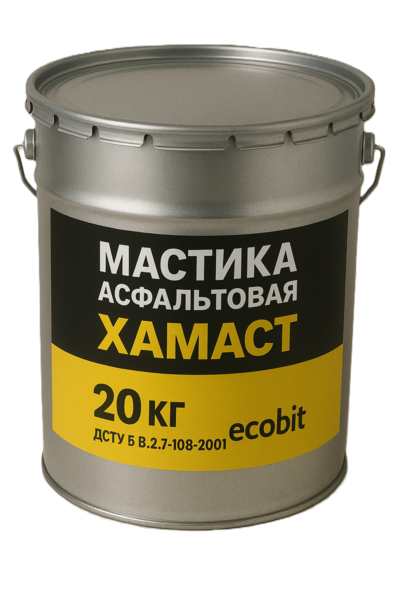 Мастика асфальтовая ХАМАСТ ЭКОБИТ ведро 20, 0 кг  - main