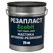 Мастика РЕЗАПЛАСТ Ecobit ведро 25, 0 кг кровельная 