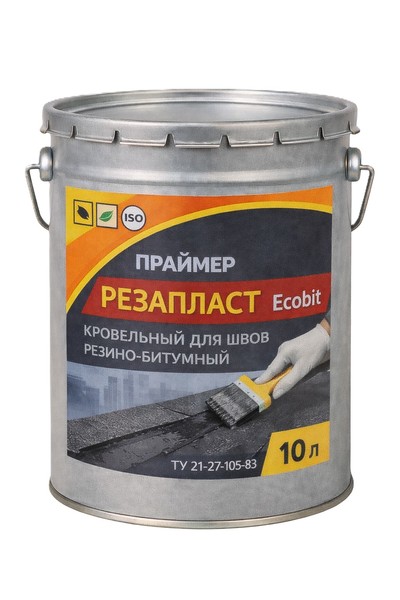Праймер РЕЗАПЛАСТ Ecobit ведро 10, 0 л кровельный для швов  - main