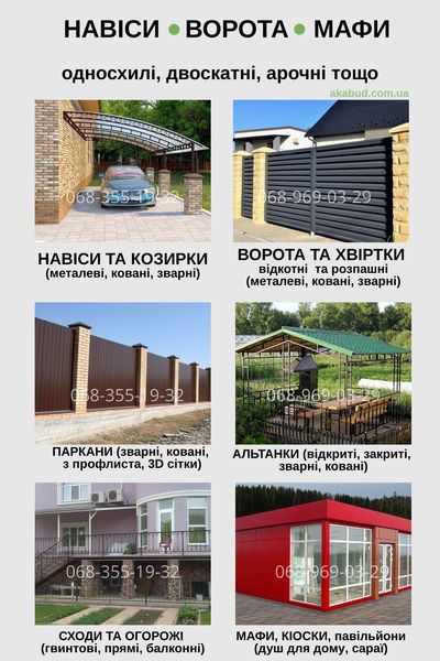 Надёжные ворота,  навесы и заборы — под ключ за 7 дней - main