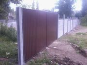 Забор,  ворота,  калитки,  профнастил,  металлоконструкции - foto 3